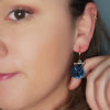 Boucles "Linka"- bleu et noir