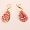 Boucles "Linka"- rose et blanc