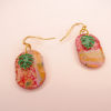 Boucles " Linka"- orange et rose