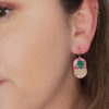 Boucles " Linka"- orange et rose