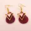 Boucles "Linka"- marron et violet