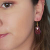 Boucles "Linka"- marron et violet