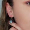 Boucles "Olex"- rose et turquoise