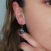 Boucles "Olex"- turquoise et rouge