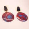 Boucles "Yvetka"- bleu et rouge