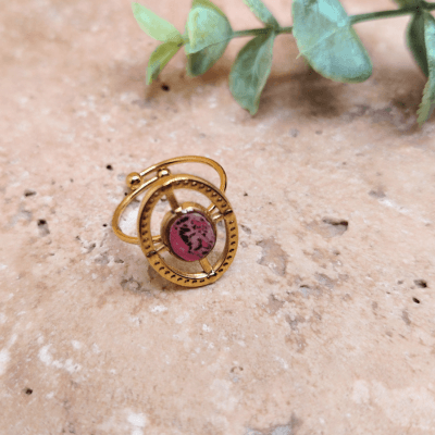Olinka Art Création - Bague Lauric rose